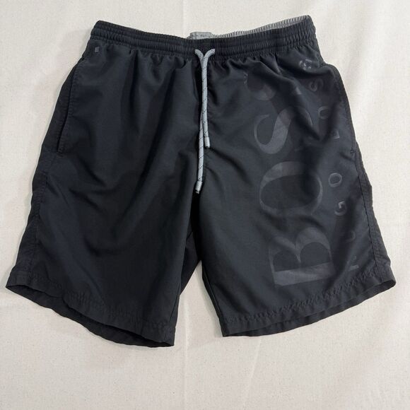 Men's HUGO BOSS Black ORCA Swim Trunks Swimsuit LOGO Small - Picture 1 of 10